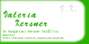 valeria kersner business card